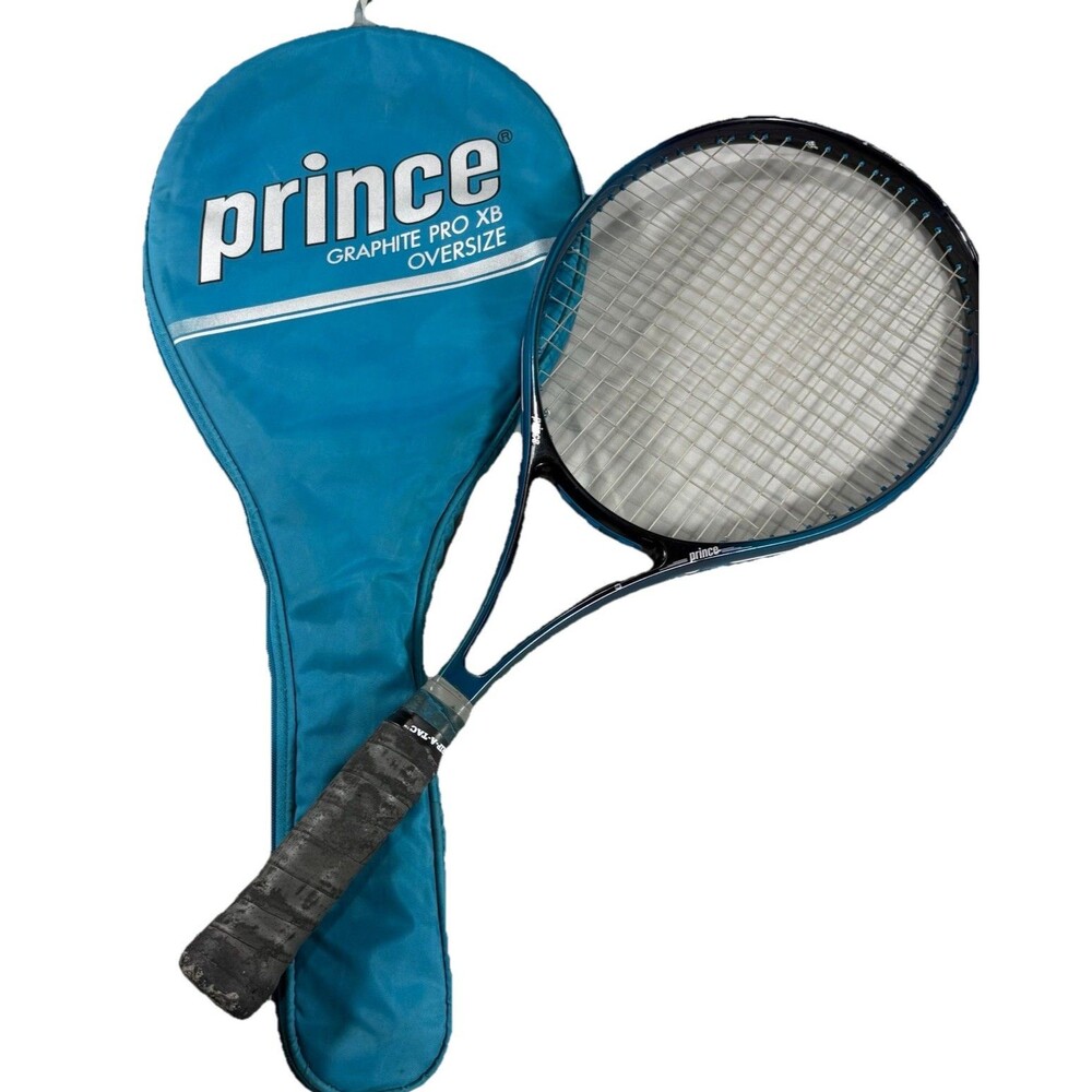 Prince Graphite Pro XB Oversize 4 1/2  grip Tennis Racquet + cover